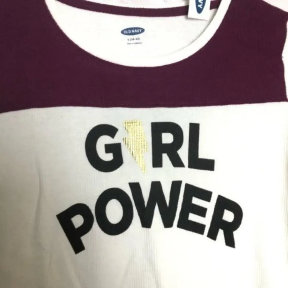 Old Navy Thermal Football- Style Tee for Girls